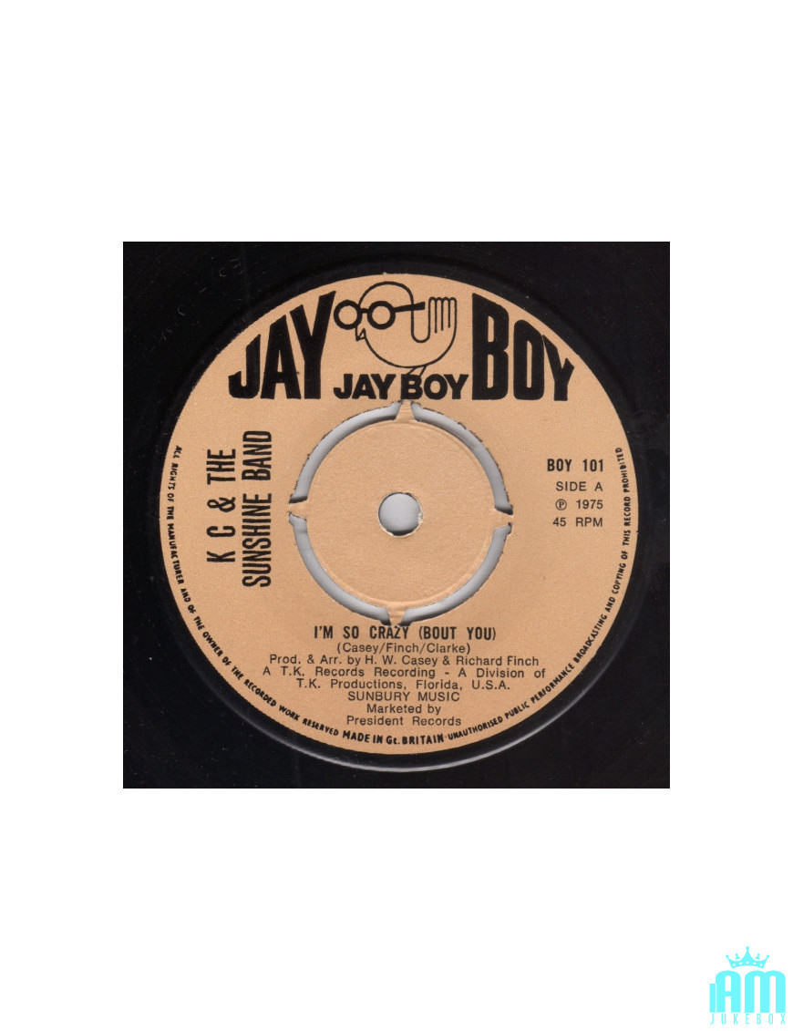 I'm So Crazy (Bout You) [KC & The Sunshine Band] - Vinyl 7", 45 RPM [product.brand] 1 - Shop I'm Jukebox 