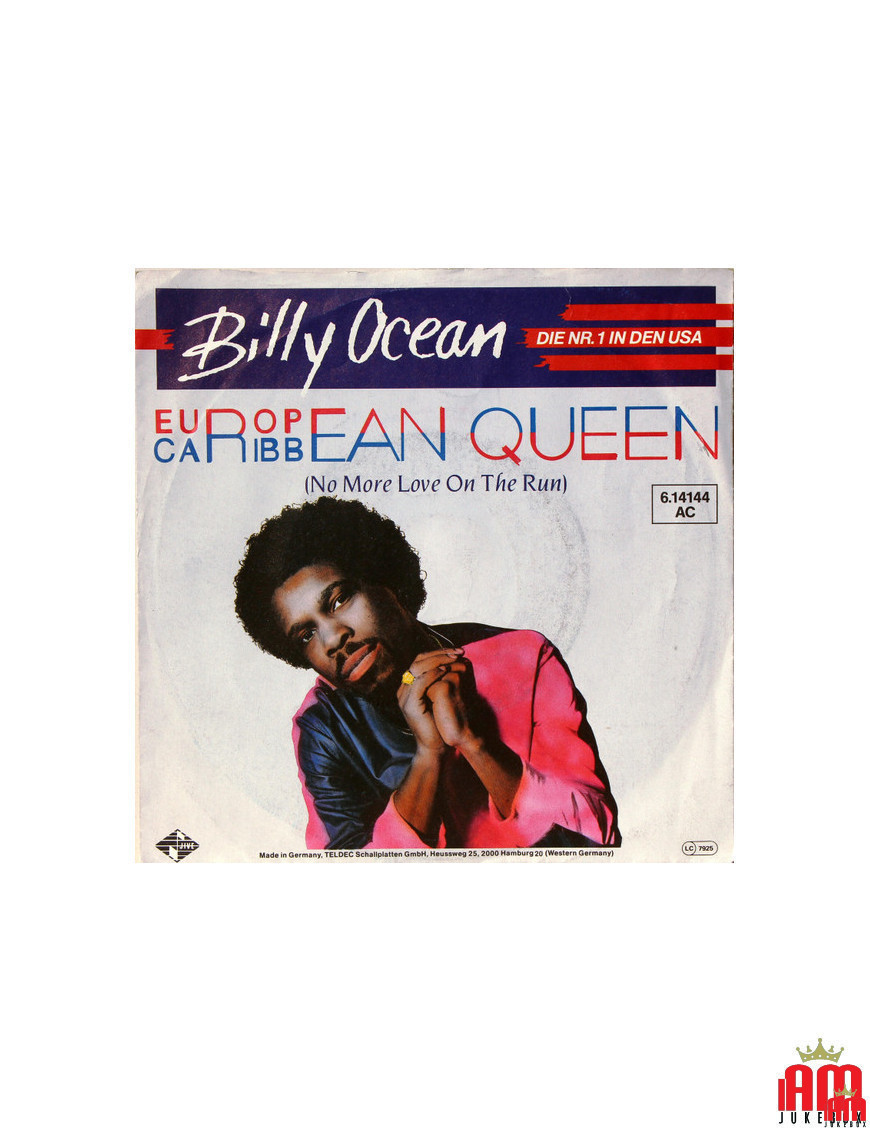 European Queen (No More Love On The Run) [Billy Ocean] - Vinyl 7", 45 RPM, Single, Repress