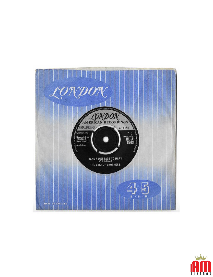 Prenez un message à Mary [Everly Brothers] - Vinyl 7", 45 RPM, Single [product.brand] 1 - Shop I'm Jukebox 