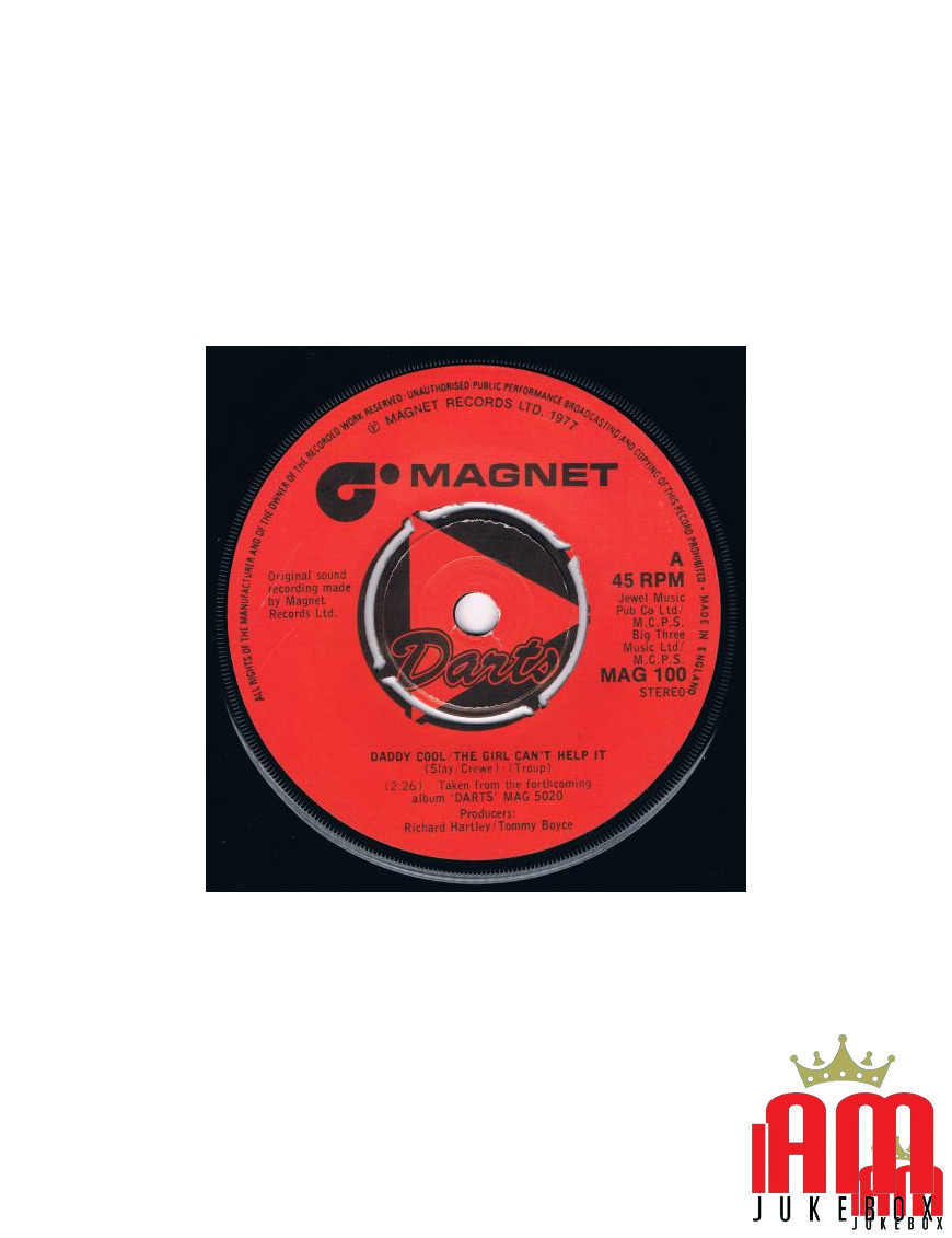 Daddy Cool The Girl Can't Help It [Darts] - Vinyle 7", 45 tr/min, Single, Stéréo [product.brand] 1 - Shop I'm Jukebox 