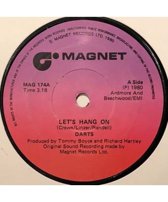 Let's Hang On [Darts] - Vinyl 7", Single, 45 RPM [product.brand] 1 - Shop I'm Jukebox 