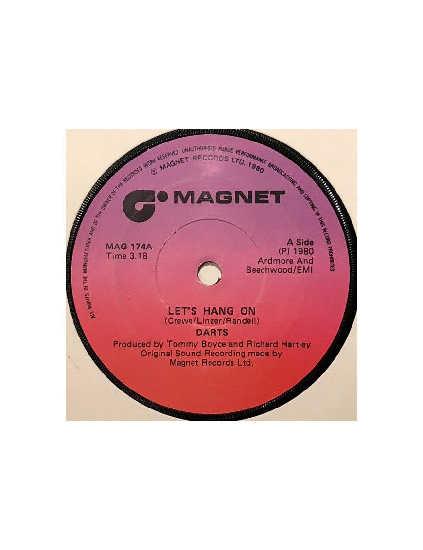 Let's Hang On [Darts] – Vinyl 7", Single, 45 RPM [product.brand] 1 - Shop I'm Jukebox 