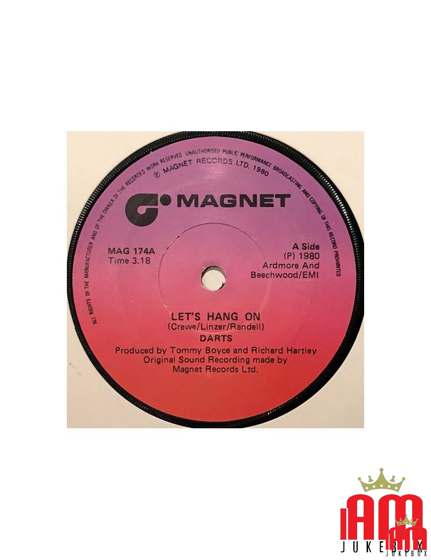 Let's Hang On [Darts] - Vinyl 7", Single, 45 RPM [product.brand] 1 - Shop I'm Jukebox 