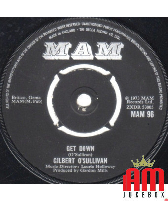 Get Down [Gilbert O'Sullivan] - Vinyle 7", 45 tours, Single [product.brand] 1 - Shop I'm Jukebox 