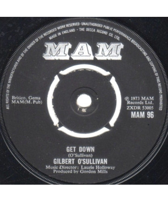 Get Down [Gilbert O'Sullivan] - Vinyl 7", 45 RPM, Single