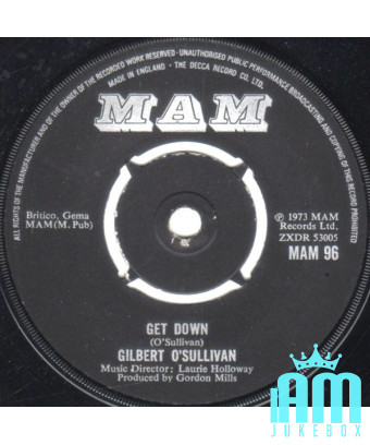 Get Down [Gilbert O'Sullivan] - Vinyle 7", 45 tours, Single [product.brand] 1 - Shop I'm Jukebox 