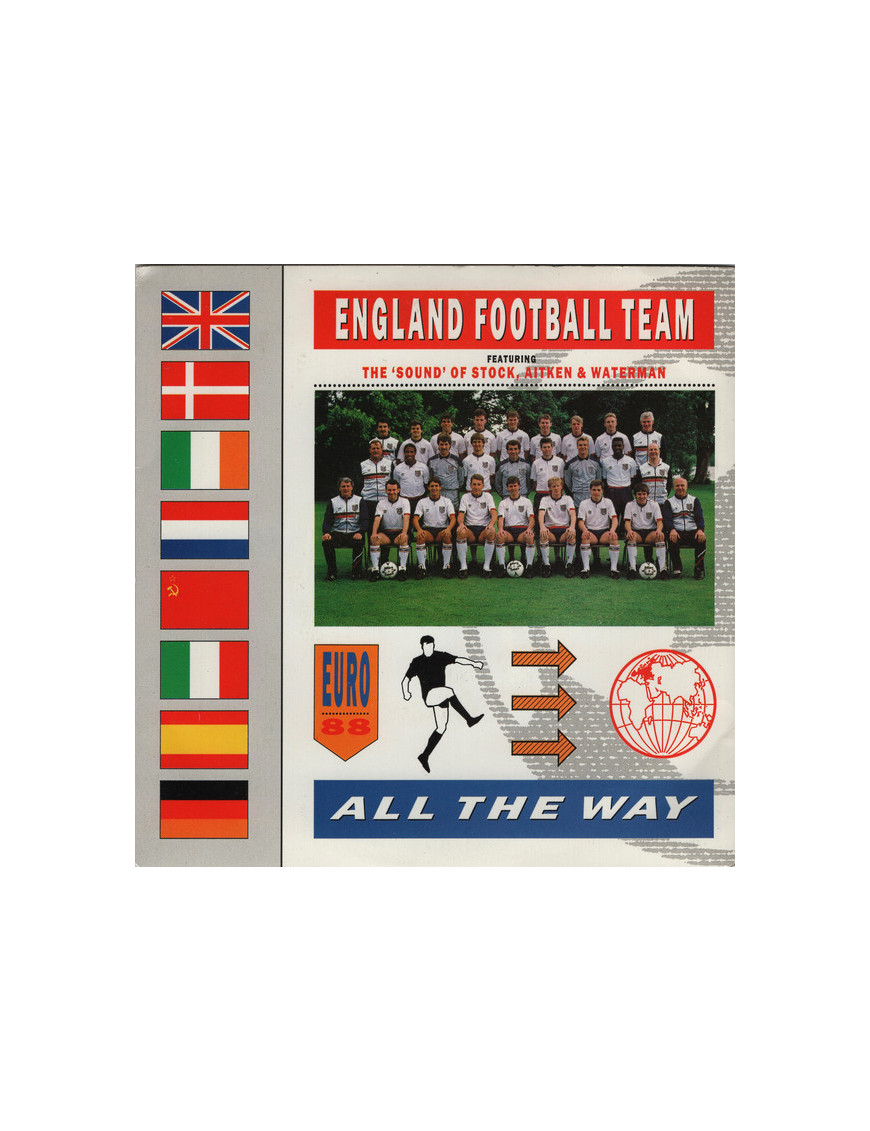 All The Way [England Football Team,...] - Vinyl 7", 45 RPM, Single, Stéréo