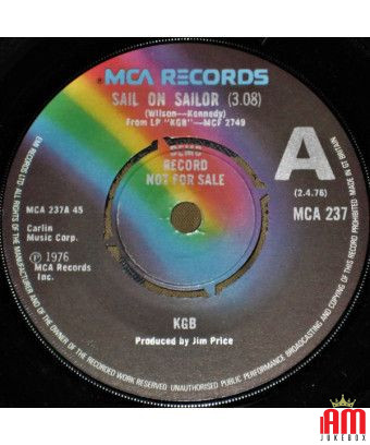 Sail On Sailor [KGB (7)] - Vinyle 7", 45 RPM, Single, Promo [product.brand] 1 - Shop I'm Jukebox 