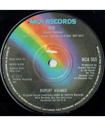 Him [Rupert Holmes] - Vinyl 7", 45 RPM, Single