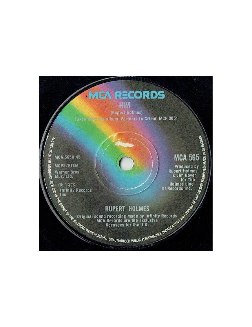 Him [Rupert Holmes] - Vinyl 7", 45 RPM, Single [product.brand] 1 - Shop I'm Jukebox 