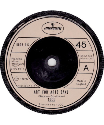 Art For Arts Sake [10CC] - Vinyle 7", 45 tours, single