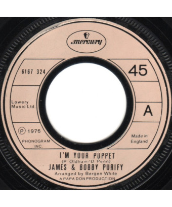 Je suis ta marionnette [James & Bobby Purify] - Vinyle 7", 45 tr/min [product.brand] 1 - Shop I'm Jukebox 