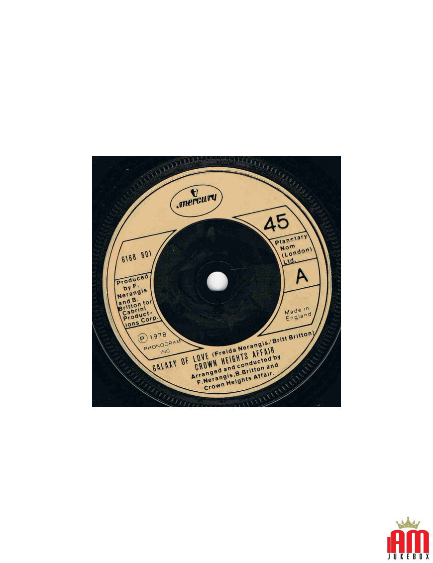 Galaxy Of Love [Crown Heights Affair] - Vinyl 7", 45 RPM, Single [product.brand] 1 - Shop I'm Jukebox 