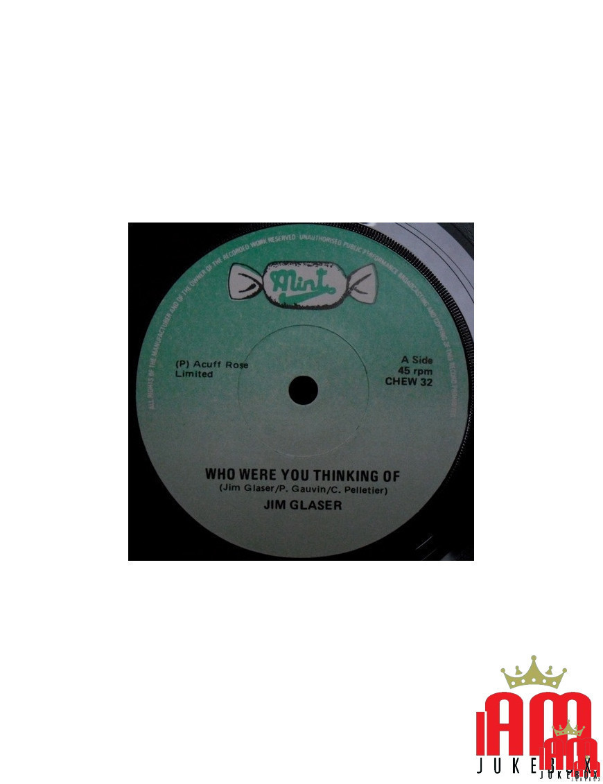 Who Were You Thinking Of [Jim Glaser] - Vinyl 7", Single [product.brand] 1 - Shop I'm Jukebox 