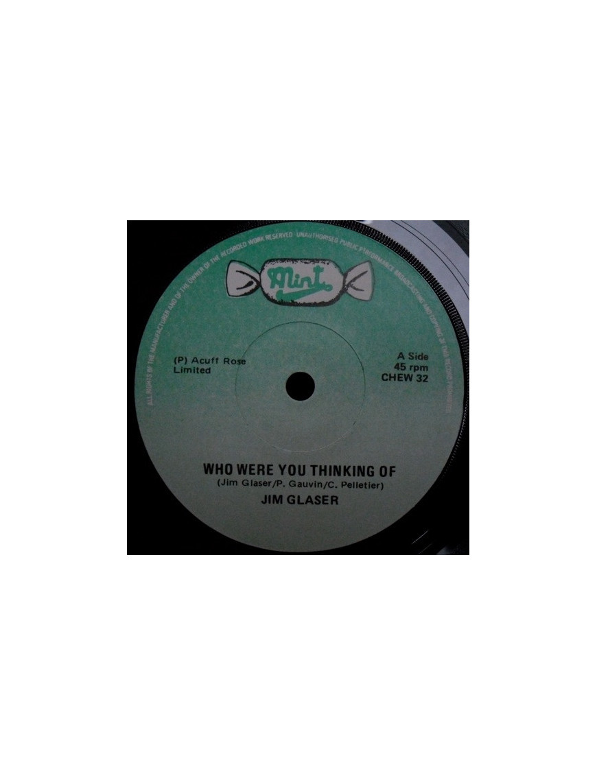 À qui pensiez-vous [Jim Glaser] - Vinyle 7", Single