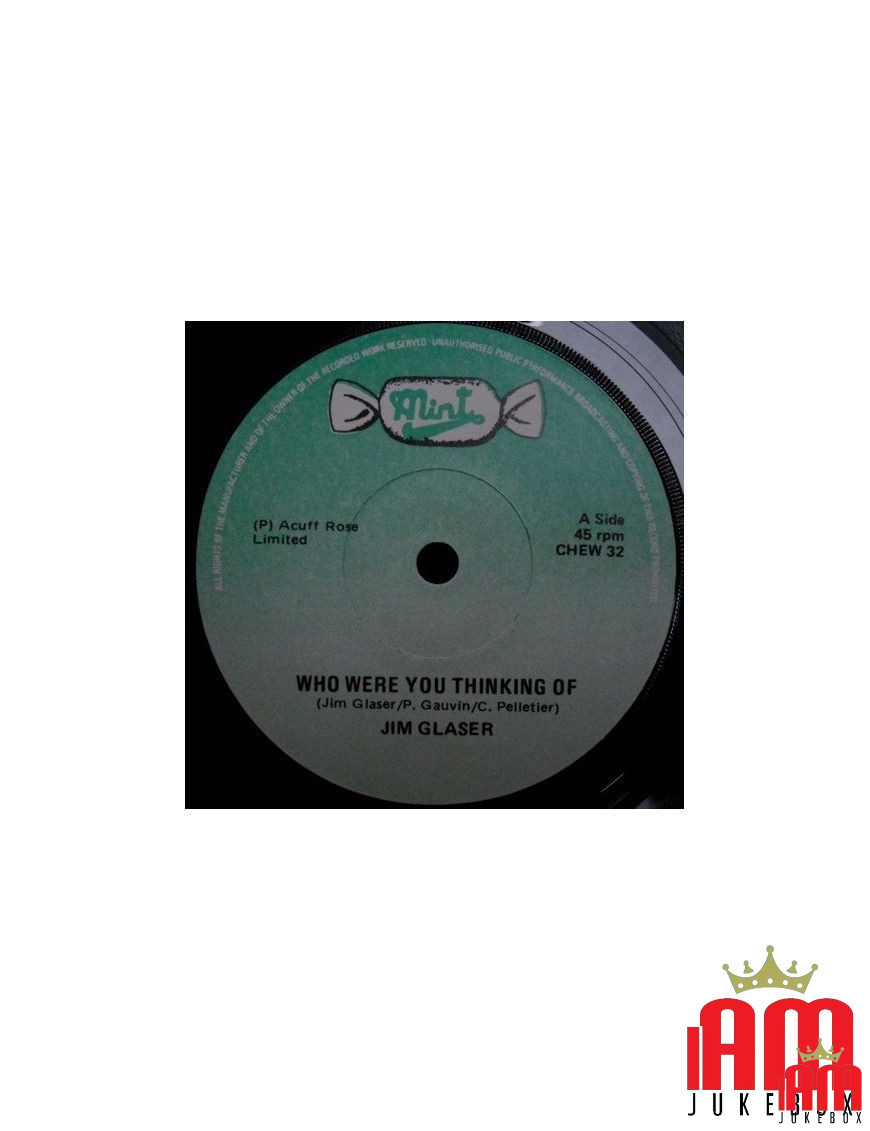 Who Were You Thinking Of [Jim Glaser] - Vinyl 7", Single [product.brand] 1 - Shop I'm Jukebox 