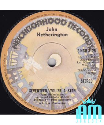 Dix-sept, tu es une star [John Hetherington] - Vinyle 7", 45 tours [product.brand] 1 - Shop I'm Jukebox 