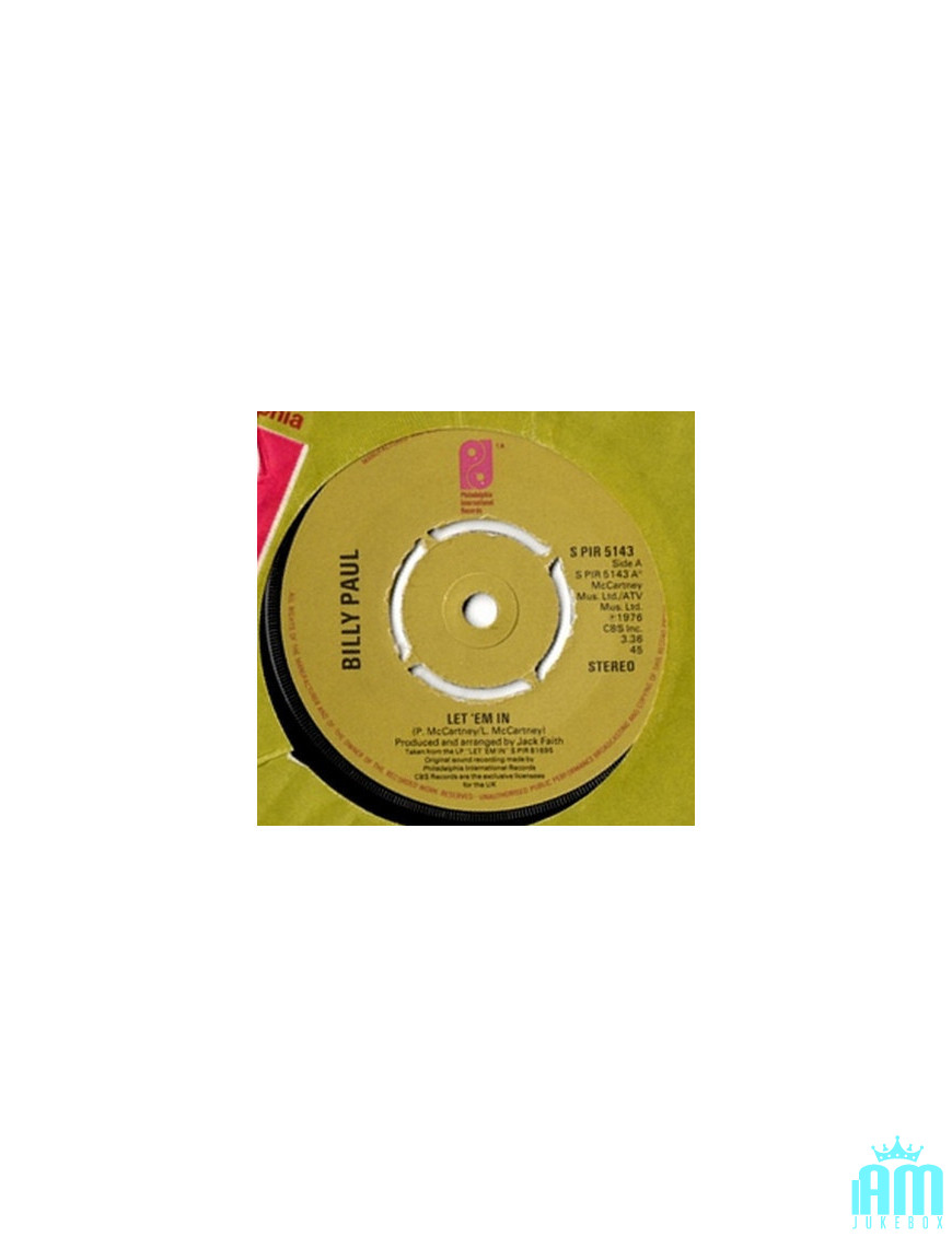 Let 'Em In [Billy Paul] - Vinyl 7", 45 RPM, Single [product.brand] 1 - Shop I'm Jukebox 