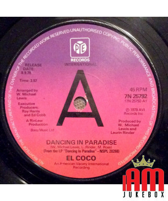 Dancing In Paradise [El Coco] – Vinyl 7", 45 RPM, Promo [product.brand] 1 - Shop I'm Jukebox 