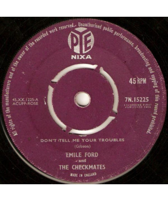 Don't Tell Me Your Troubles [Emile Ford & The Checkmates] - Vinyl 7", 45 RPM, Single