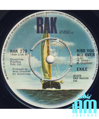 Kiss You All Over [Exile (7)] - Vinyle 7", 45 tours, Single [product.brand] 1 - Shop I'm Jukebox 