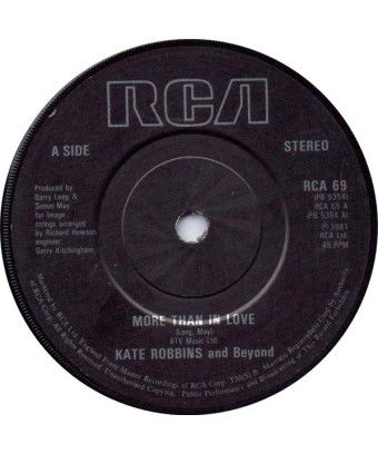 More Than In Love Now [Kate Robbins] – Vinyl 7", 45 RPM, Single [product.brand] 1 - Shop I'm Jukebox 