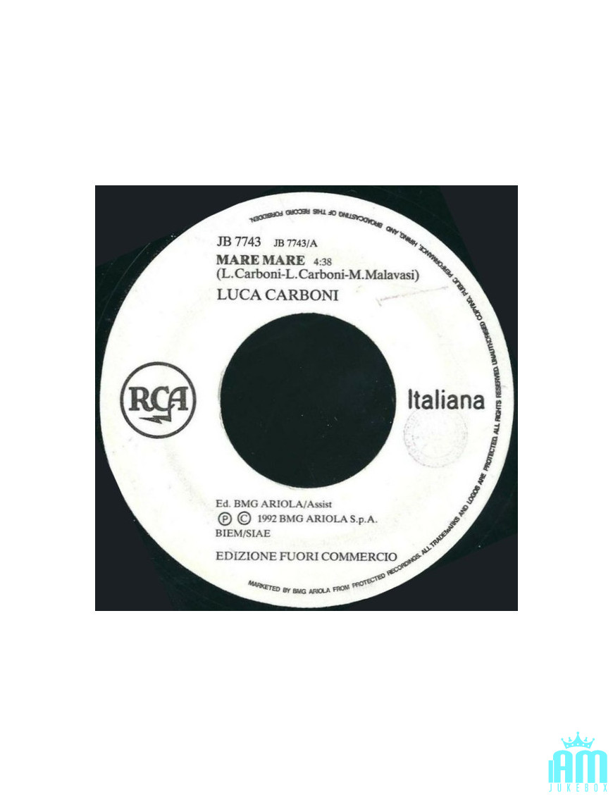 Mare Mare C'est ma vie [Luca Carboni,...] - Vinyl 7", 45 RPM, Promo [product.brand] 1 - Shop I'm Jukebox 
