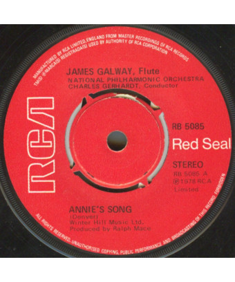 Annie's Song [James Galway] - Vinyl 7", 45 RPM, Single, Stereo