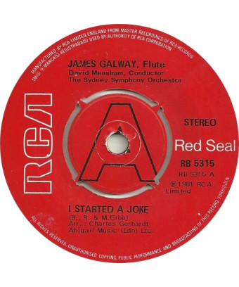 J'ai commencé une blague [James Galway] - Vinyl 7", 45 tr/min, Single