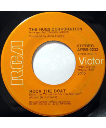 Rock The Boat [The Hues Corporation] - Vinyle 7", 45 tr/min, Single, Stéréo [product.brand] 1 - Shop I'm Jukebox 