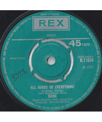 All Kinds Of Everything [Dana (9)] - Vinyl 7", Single, 45 RPM [product.brand] 1 - Shop I'm Jukebox 