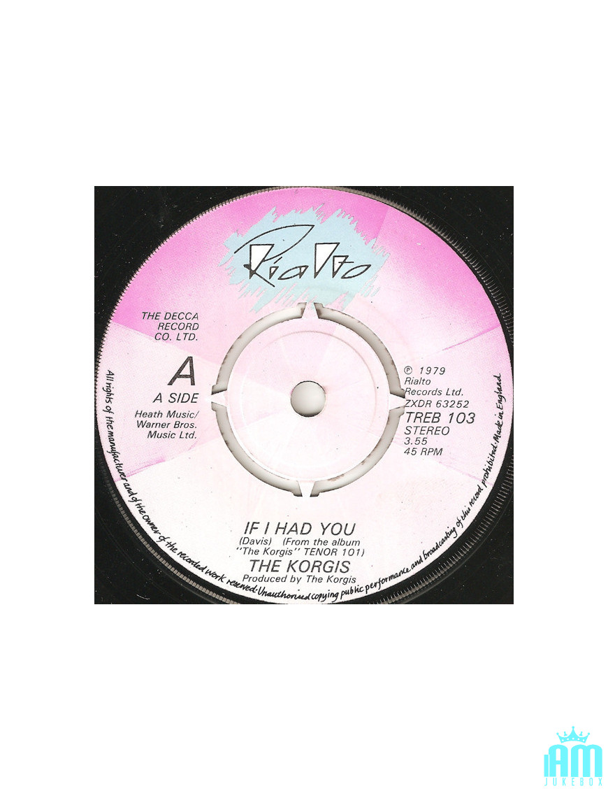 If I Had You [The Korgis] – Vinyl 7", 45 RPM, Single, Neuauflage, Stereo [product.brand] 1 - Shop I'm Jukebox 
