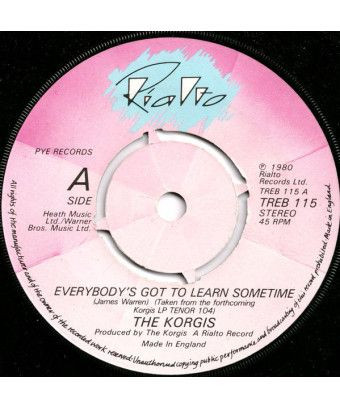 Everybody's Got To Learn Sometime [The Korgis] - Vinyl 7", 45 RPM, Single, Stereo [product.brand] 1 - Shop I'm Jukebox 