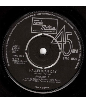 Hallelujah Day [The Jackson 5] – Vinyl 7", 45 RPM