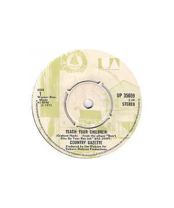 Teach Your Children   Huckleberry Hornpipe [Country Gazette] - Vinyl 7", 45 RPM, Single, Promo, Stereo