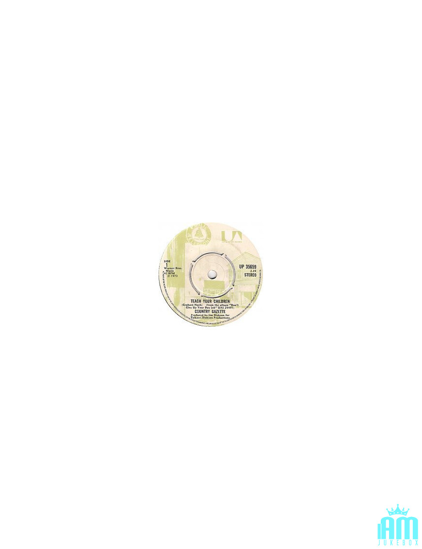Teach Your Children Huckleberry Hornpipe [Country Gazette] - Vinyl 7", 45 RPM, Single, Promo, Stereo [product.brand] 1 - Shop I'