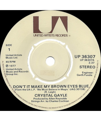 Don't It Make My Brown Eyes Blue [Crystal Gayle] - Vinyl 7", 45 RPM, Single, Stereo [product.brand] 1 - Shop I'm Jukebox 