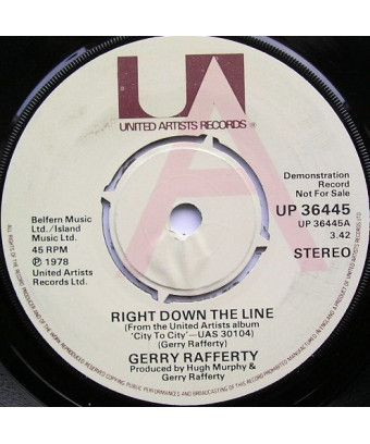 Right Down The Line [Gerry Rafferty] - Vinyle 7", Single, 45 RPM, Promo [product.brand] 1 - Shop I'm Jukebox 