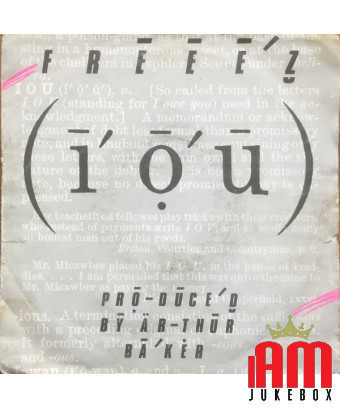 IOU [Freeez] – Vinyl 7", 45 RPM, Single, Stereo [product.brand] 1 - Shop I'm Jukebox 