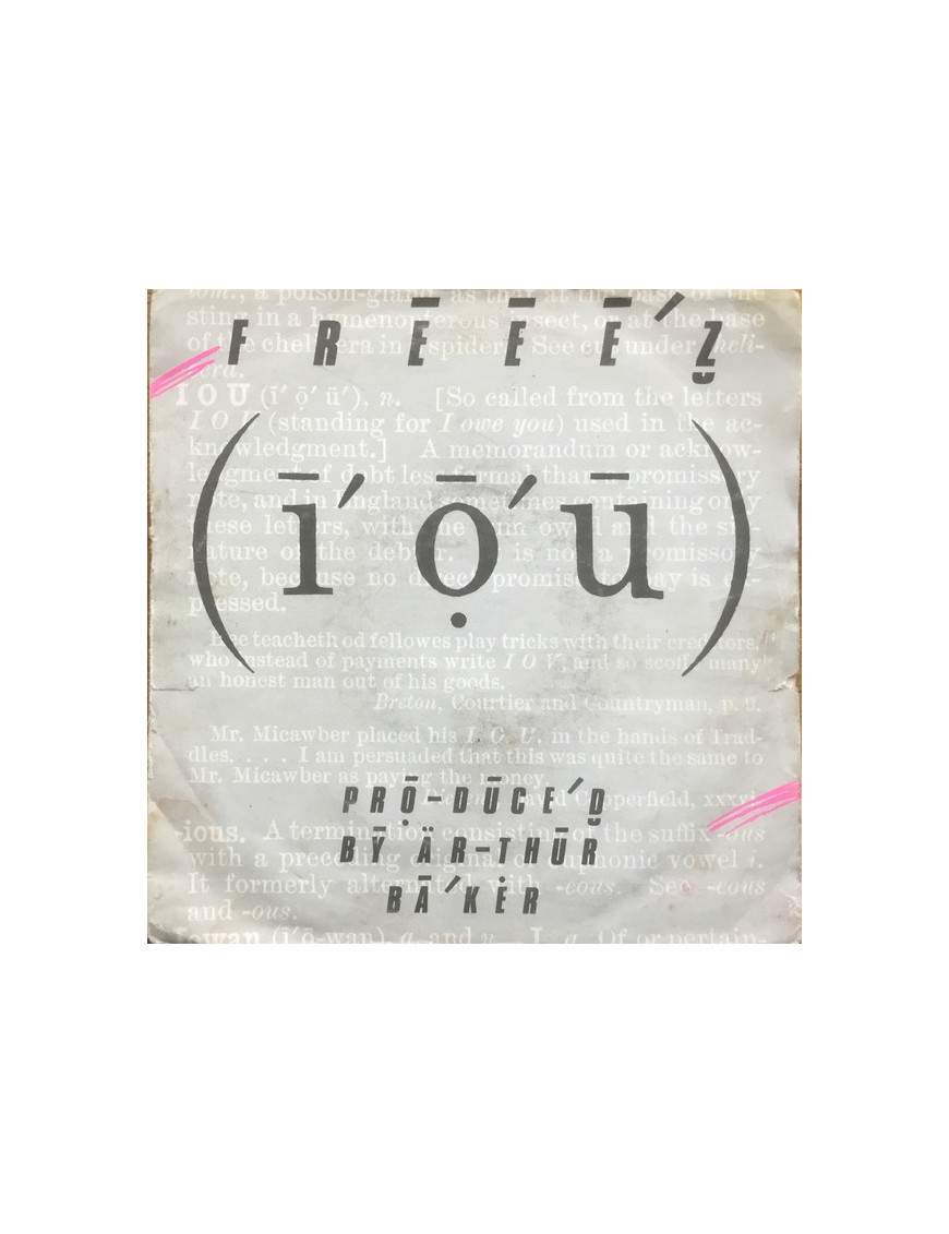 IOU [Freeez] - Vinyle 7", 45 tours, Single, Stéréo [product.brand] 1 - Shop I'm Jukebox 
