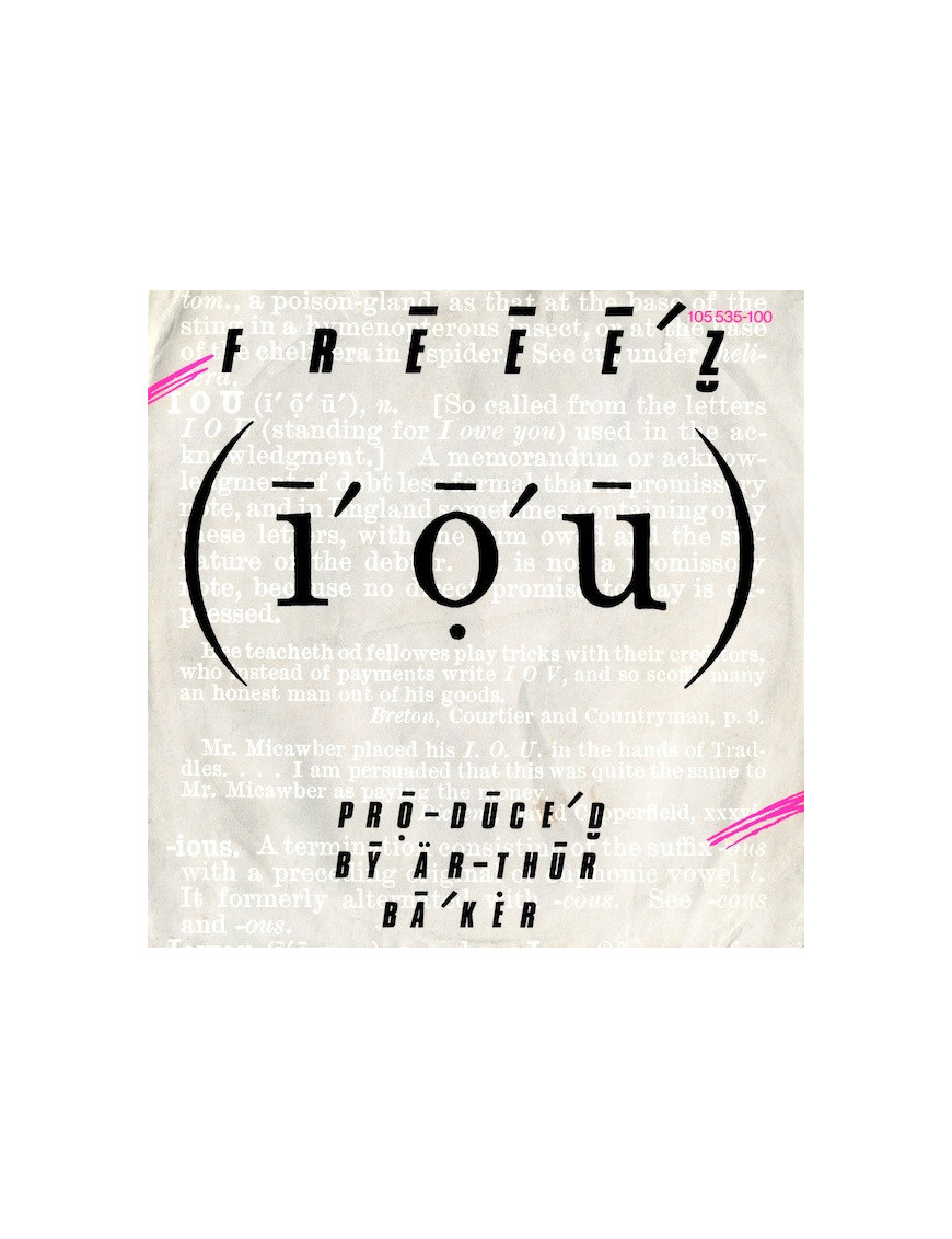 IOU [Freeez] - Vinyle 7", 45 tours, Single, Stéréo [product.brand] 1 - Shop I'm Jukebox 