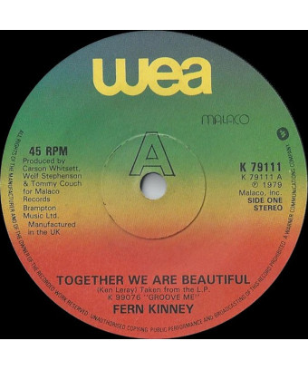 Together We Are Beautiful [Fern Kinney] – Vinyl 7", 45 RPM, Single [product.brand] 1 - Shop I'm Jukebox 