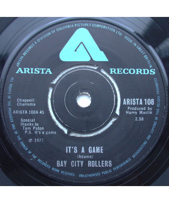 It's A Game [Bay City Rollers] - Vinyl 7", 45 RPM, Single [product.brand] 1 - Shop I'm Jukebox 