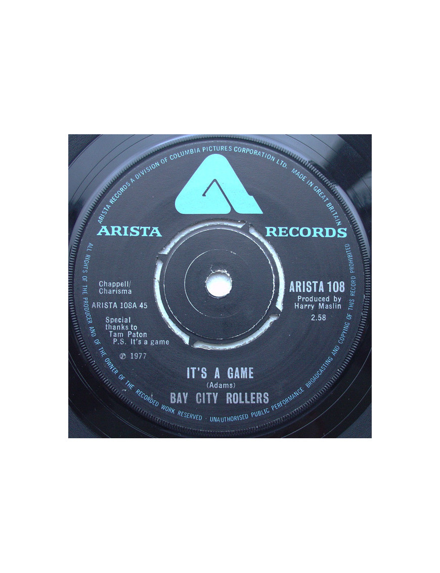 It's A Game [Bay City Rollers] - Vinyl 7", 45 RPM, Single [product.brand] 1 - Shop I'm Jukebox 