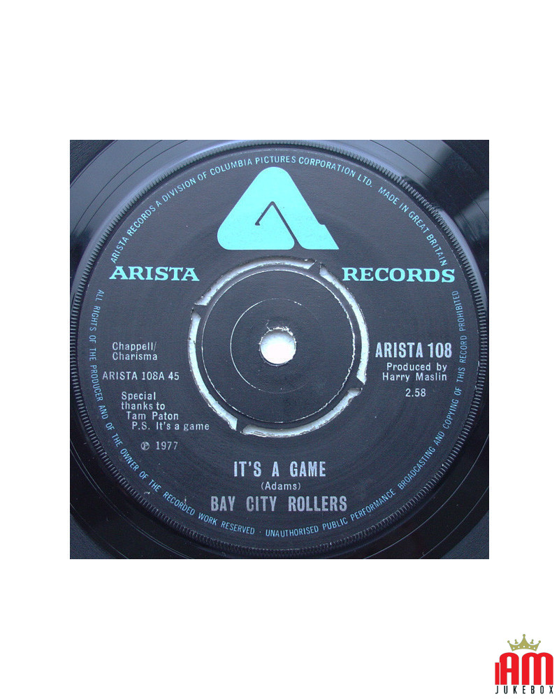 It's A Game [Bay City Rollers] - Vinyl 7", 45 RPM, Single [product.brand] 1 - Shop I'm Jukebox 