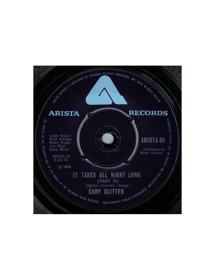 It Takes All Night Long [Gary Glitter] - Vinyl 7", 45 RPM, Single [product.brand] 1 - Shop I'm Jukebox 