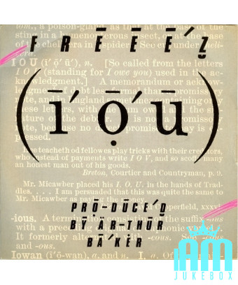 I.O.U. [Freeez] - Vinyl 7", 45 RPM, Single, Stereo [product.brand] 1 - Shop I'm Jukebox 