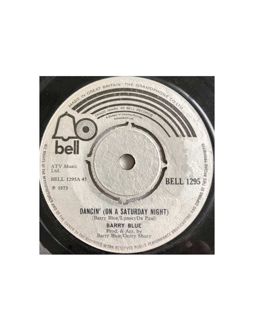 Dancin' (On A Saturday Night) [Barry Blue] - Vinyl 7", 45 RPM, Single [product.brand] 1 - Shop I'm Jukebox 