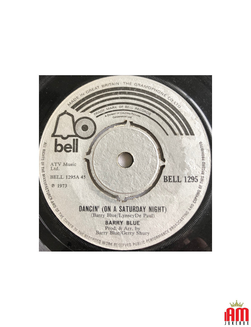 Dancin' (On A Saturday Night) [Barry Blue] - Vinyle 7", 45 RPM, Single [product.brand] 1 - Shop I'm Jukebox 