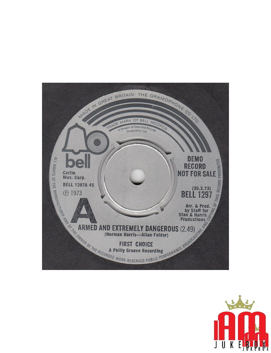 Armed And Extremely Dangerous [First Choice] – Vinyl 7", 45 RPM, Single, Promo [product.brand] 1 - Shop I'm Jukebox 